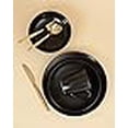 thumbnail image 3 of Euro ceramica Euro Essential collection Ensemble de Vaisselle 16 Pcs, Service pour 4, Noir Semi-Mat Uni, 3 of 4