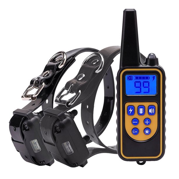 Collar De Entrenamiento Kits de collar de entrenamiento antiladridos para perros con vibración a prueba de agua con control remoto de 800 m