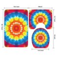 thumbnail image 3 of Tie Dye Heart Accent Mandala Pattern Bathroom Rugs Sets 3 Piece,Toilet Cover Set,Absorbent Non Slip Bathroom Mats Sets with U-Shaped Contour Rug Toilet Rug Set, 3 of 5