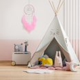thumbnail image 5 of Pink Dream Catchers, Room Nursery Decor for Girls Boys, Handmade Feather Wall Decor with Lights, Home Ornaments Craft Gift, 5 of 5