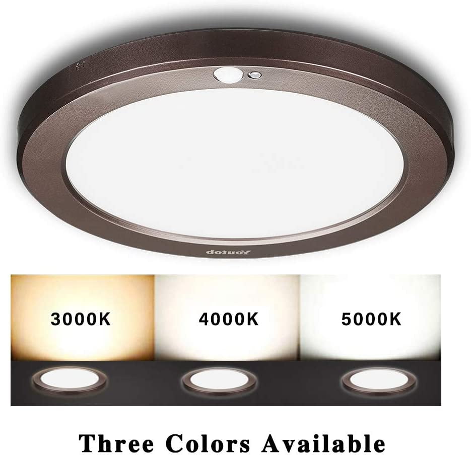 Youtob Motion Sensor Ceiling Light 15W 1500LM Adjustable 3 Colors Ceiling Light Bronze