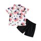 thumbnail image 1 of Camisa Baby Boys solapa manga corta + pantalones cortos 4 de julio Top Shorts 2 piezas conjuntos (negro 5t) Ygjytge Negro T 4-5 años Única para Niño, 1 of 9