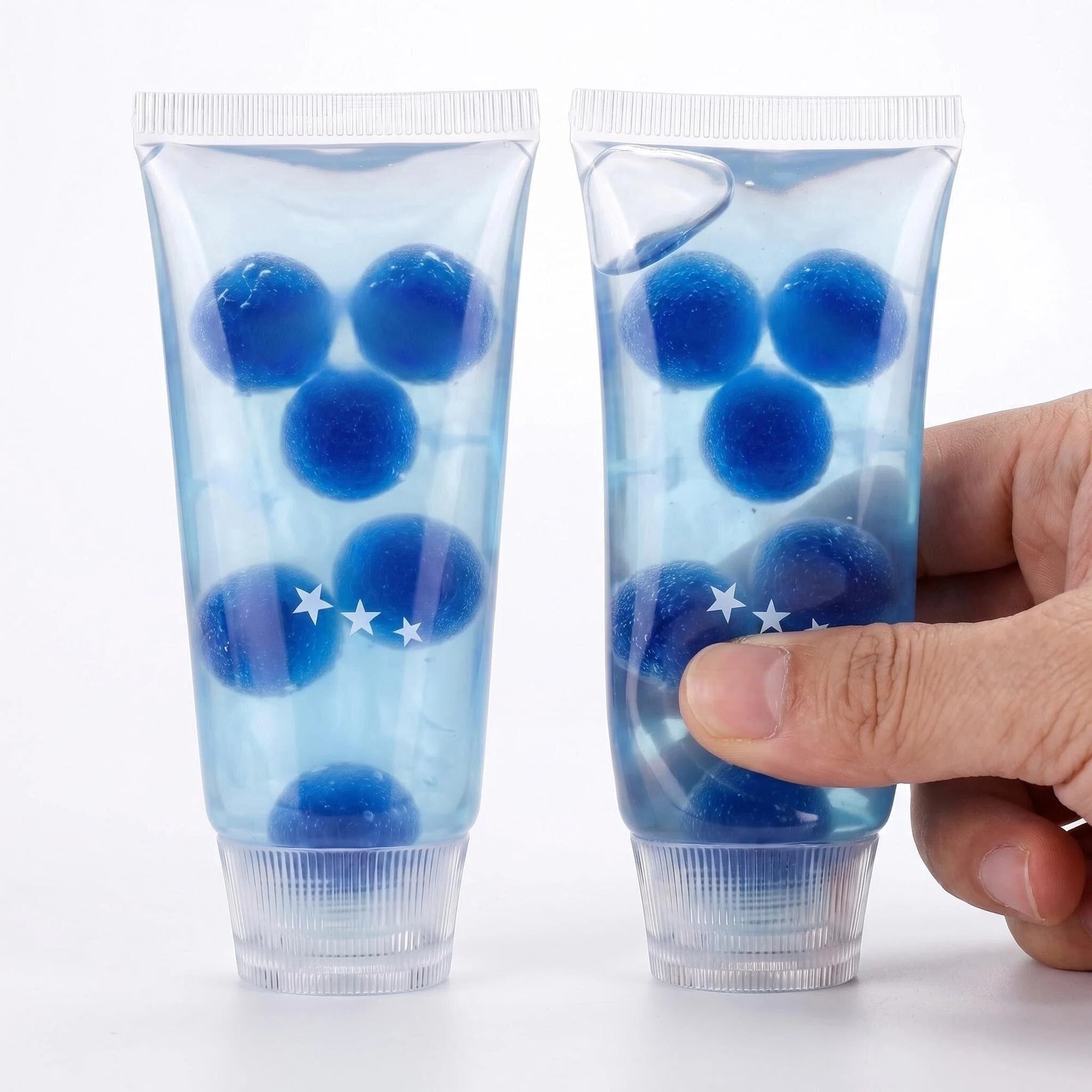 Toothpaste Stress Ball Shapeable Fidget Squishy,Slow Rising Toothpaste Squishy,Non-Bounce with Paste Feel for ASMR & Anxiety Relief, Cheese Squishies Stress,Ice Cube Squishy