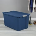 thumbnail image 5 of Sterilite Extra Large Storage Bin, 34 Gallon Plastic Storage Container with Latch Lid, Blue, 5 of 9