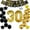 30TH, variant on 60th Birthday Decorations Kit, Large Number 60 Balloons, Black and Gold Happy Birthday Banner with Latex and Star Balloons, 60 Birthday Balloons Set Party Supplies, 24 Pack