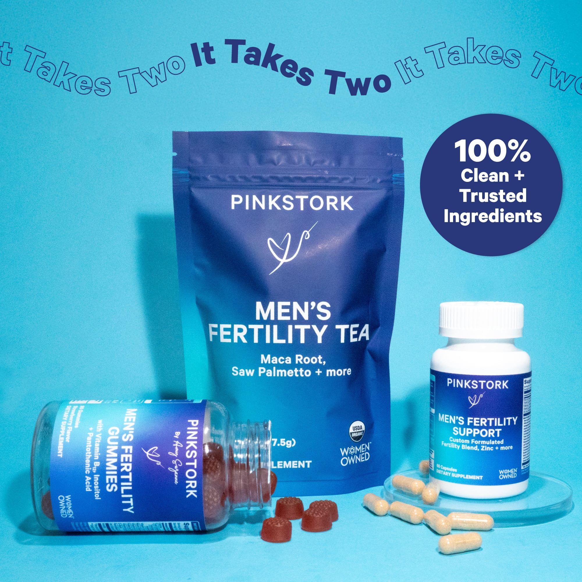 Pink Stork Fertility Supplements for Men - 60 Capsules