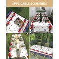 thumbnail image 3 of Patriotic 4th of July Tablecloth Rectangle Round Table Cloth 60x120 Inch, Poppy Floral Indoor or Outdoor Tablecloth, Waterproof Polyester Washable Table Cover for Party Holiday Picnic Decoration, 3 of 6