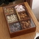 thumbnail image 2 of Caja de dulces, bandeja de frutas para el hogar, mesa de café de la sala de estar, bandeja de nueces, caja de dulces de almacenamiento de frutas secas de madera maciza de doble capa, 2 of 5