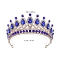 thumbnail image 3 of BRIGHTFUFU Corona de diamantes de imitación, Tiara, corona de cumpleaños, tocado de novia, accesorio de vestido de novia para actuación de baile, 3 of 7