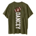 thumbnail image 5 of Puntoco Camiseta informal con estampado de doble cara para mujer, cuello redondo, hombros caídos, manga corta, 5 of 5