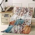 thumbnail image 2 of Yibo Fall Floral Leaves Blanket Flannel Soft and Comfortable Anti-static Bed Sofa Blanket, 2 of 5