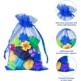 thumbnail image 4 of Casewin 100Pcs 10 x 15cm Sheer Organza Wedding Favour Bag with Satin Drawstring. Used as candy Pouches Jewelry Pouch Wedding Party Christmas Favor Gift Bags (Blue), 4 of 7