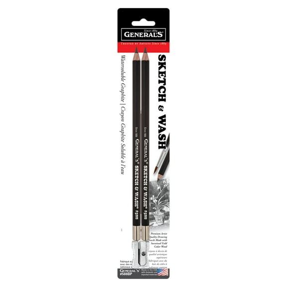 General Pencil Sketch & Wash Pencil Kit, 2/Pkg.