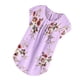 thumbnail image 2 of Qarigey Camiseta de mujer Camiseta plisada estampada Top Cuello Blusa de manga corta Prendas para la parte del cuerpo Violeta METRO Qarigey AP003086-07, 2 of 5