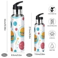 thumbnail image 2 of Yayeee 20oz Insulated Water Bottle Double Wall Stainless Steel with Flip Straw Lid, Bubbles Hamburger, 2 of 7