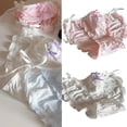 thumbnail image 2 of Lolitas Bows Ruffle Underwear Women's Low Waist Side Tie Panties Soft Breathable Bikinis Panties Ice Silk Underpants, 2 of 8