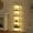Gold & White, variant on 5-Tier Ladder Shelf with LED Light, Wall Mounted Ladder Bookshelf with Metal Frame, Wall Ladder Bookshelf for Living Room, Bedroom, Office, Rustic Brown