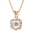 thumbnail image 1 of OUSITAID Coeur Collier Serti de Rose Pendentif Forme Clavicule de Mode Chaîne Femmes Collier, 1 of 4