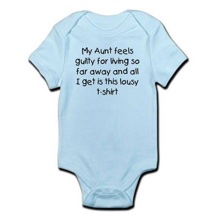 CafePress - Aunt Far Away Infant Bodysuit - Baby Light