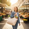 thumbnail image 5 of 3Pcs Heavy Duty Canvas Tote Bags, Large Capacity Reusable Shopping Bags, Machine Washable for Grocery, Camping and Outdoor Activities, 5 of 7