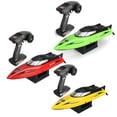 thumbnail image 4 of Barco de control remoto 2.4 G botes de carreras eléctricas Durable lancha rápida de baja resistencia Modelo de simulación para niños Verdes adultos Inevent FN003497-01, 4 of 6