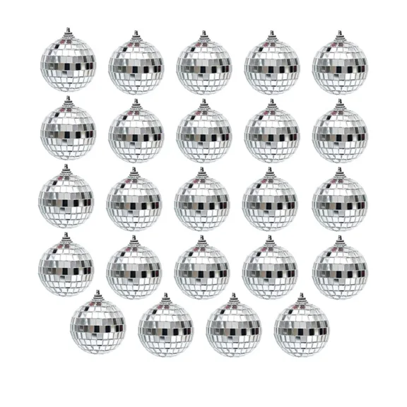 24 Pcs Christmas Ornaments Mini Disco Ball Party Decorations Mini Christmas Ball