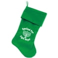 thumbnail image 3 of Velvet Hanukkah Stocking Screen Printed, "Spoiled For Eight Days", 3 of 6