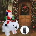 thumbnail image 4 of 1 UNID infble Papá Noel Paseos Oso Muñeca Decoración Hogar Decoración Decoración de Navidad para año de nuevo Decoraciones de Navidad D CUTICAT Papá Noel inflable, 4 of 7