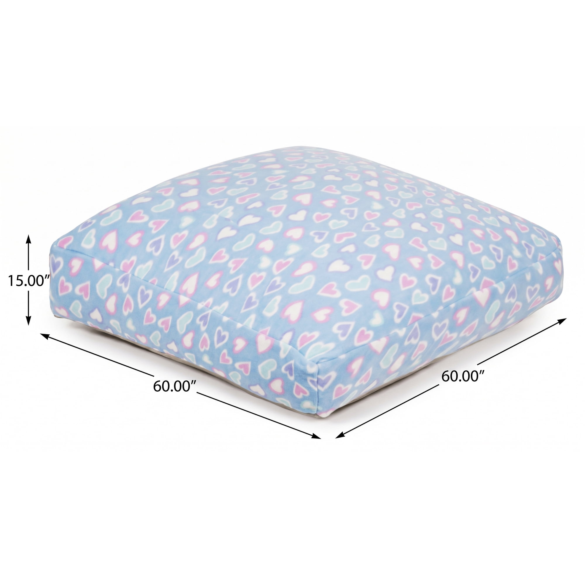 Sensory Crash Pad for Kids & Adults,Soft Landing Crash Mat with Foam Blocks,Removable and Washable Cover,Non-Slip Bottom for Jumping, Relaxing & Play,60" x 60"