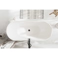 thumbnail image 4 of Elegant Kitchen & Bath BT30459GW-MBK 59 in. Oval Bathtub, Glossy White with Matte Black Trim, 4 of 8