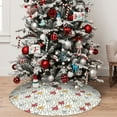 thumbnail image 5 of Lsque Funny Cat White Print Christmas Tree Skirt, Tree Skirt with Ties or Velcro, Perfect for Holiday Decorations, Halloween, and New Year-48", 5 of 7