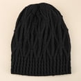 thumbnail image 4 of Only Moment Warm Fleece Lined Beanie Knit Ski Stocking Cap Black Acrylic Slouchy Beanies for Women Knit Warm Winter Hats for Women Thick for Cold Weather One Size, 4 of 4