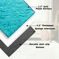 thumbnail image 5 of ZENELESS Large Fluffy Area Rugs for Living Room,8x10 Shag Rectangular Carpets for Bedroom, Teal Blue, 5 of 6