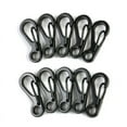 thumbnail image 2 of 10Pcs/Set Carabiner Mini D-Ring Buckle Stainless Steel Key Buckle Snap Spring Clip Hook Small And Light Outdoor Climbing Utility Black, 2 of 7