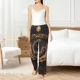 thumbnail image 6 of Lsque Mystical Golden Eye Print Women's Pajama Pants, Lounge Pant - Comfortable Home Wear,Elastic Waistband, Stylish Design-Small, 6 of 9