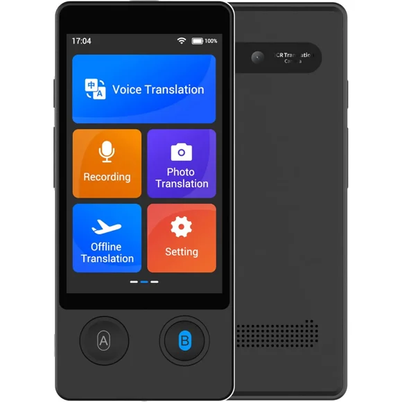 Dispositivo de Traductor de Idiomas 144 Idiomas y Detalles con Pantalla Táctil de 3,7 Pulgadas Traductor Inteligente de Ltima Generación, Traducción Bidireccional de Imágenes AI