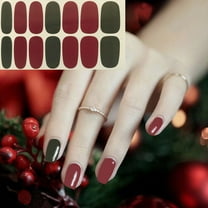 Nail Stickers Manicure Wraps Design Christmas Polish Kits - 14 Full Glitter Sheets for Stunning