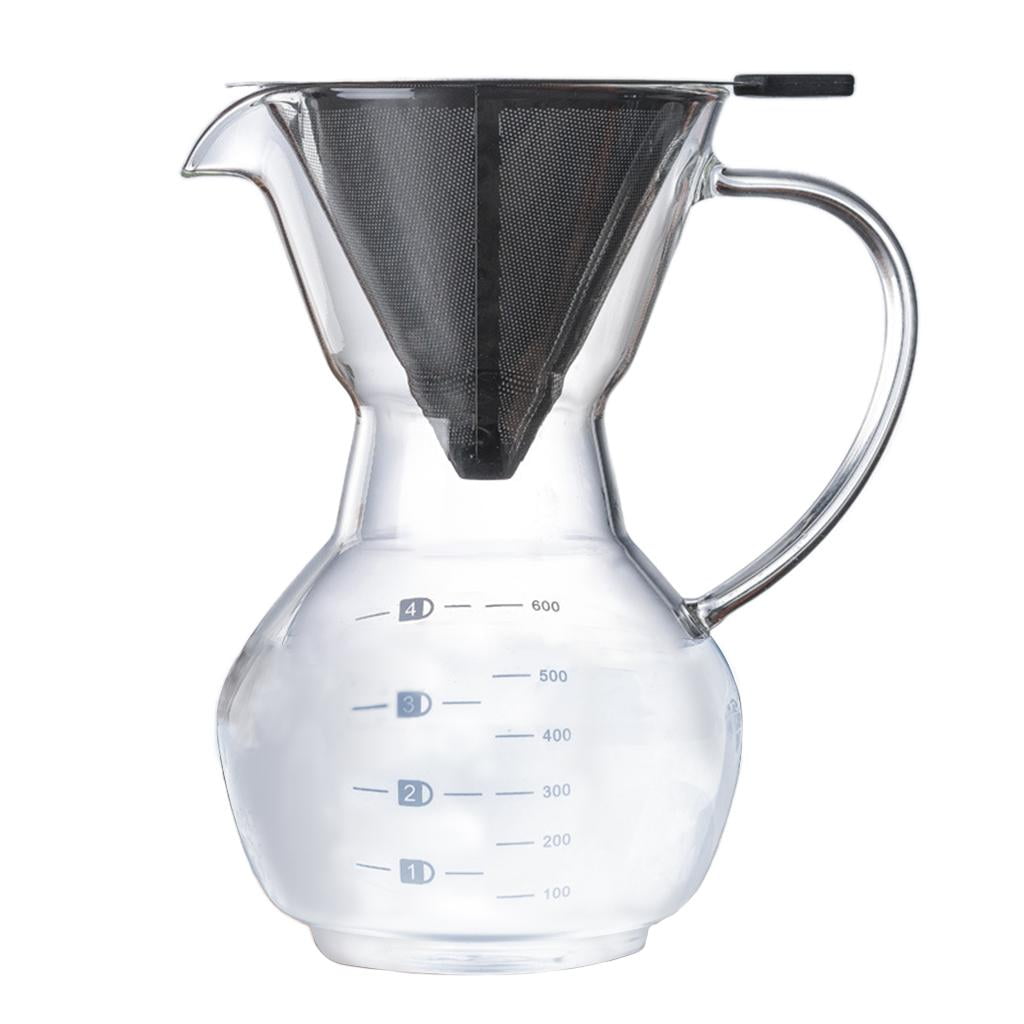 Axioma Manual Coffee Brewer for Home Use - Easy-to-Use Coffee Maker for Kitchen Counter 600ml