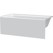 Fine Fixtures Acrylic-Fiberglass Soaking Bathtub, White. Alcove| Apron Front Right Hand 60x32