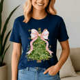 thumbnail image 5 of Coquette Bow Christmas Tree, Funny Christmas TShirt, Santa Shirt, Vintage Holiday Tee, Merry Xmas Gift, Family Holiday Outfits, 5 of 5