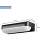 thumbnail image 3 of Aplique de pared LED moderno para exterior, 12 W, IP65, resistente al agua, de aluminio y acrílico, luz blanca cálida de 3000 K, 26 x 10 x 6 cm [Clase energética A+], 3 of 5