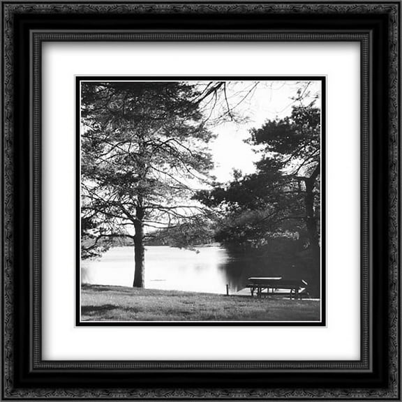 Landscape 2x Matted 20x20 Black Ornate Framed Art Print by Gibbons, Lauren