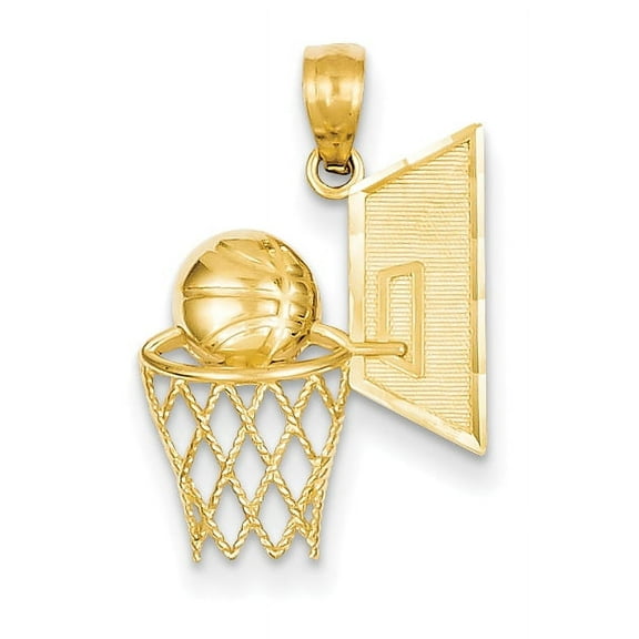 14k Basketball Pendant