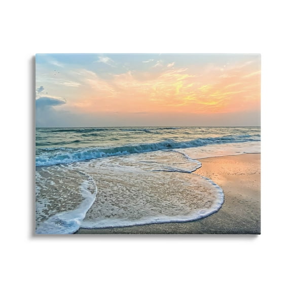 Stupell Industries Vast Panoramic Beach Layered Waves Photograph Gallery Wrapped Canvas Print Wall Art, Design by Mary Lou Photography
