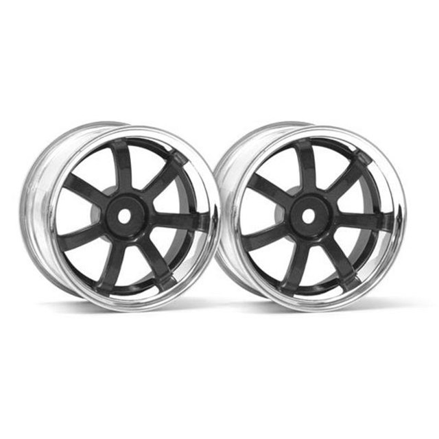 HPI Racing HPI3322 3 mm Rays Gram Lights 57S-Pro Wheel, Chrome & Gunmetal