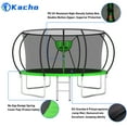 thumbnail image 6 of Kacho Trampoline 12FT 14FT, 1200LBS Trampoline for Adults and Kids, Trampoline with Enclosure Net, Ball, Ladder, Backyard Trampoline with Basketball Hoop, No-Gap Design Outdoor Trampoline, Green, 6 of 9