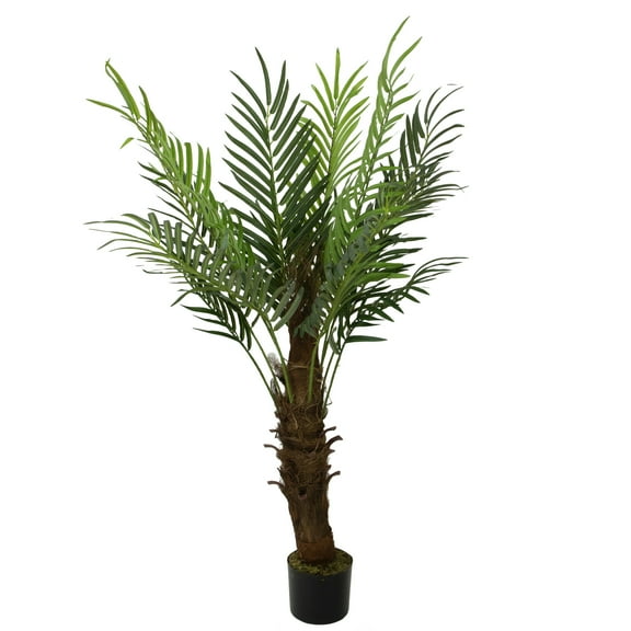 47.25" Potted Brown and Green Artificial Phoenix Palm Tree