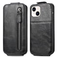 thumbnail image 2 of SaniMore for iPhone 15 Plus Magnetic Closure Top & Bottom Flip Wallet Case, Premium PU Leather Cover with Car Mount Card Slot & Adjustable Kickstand Full Body Protective Shell, Black, 2 of 8