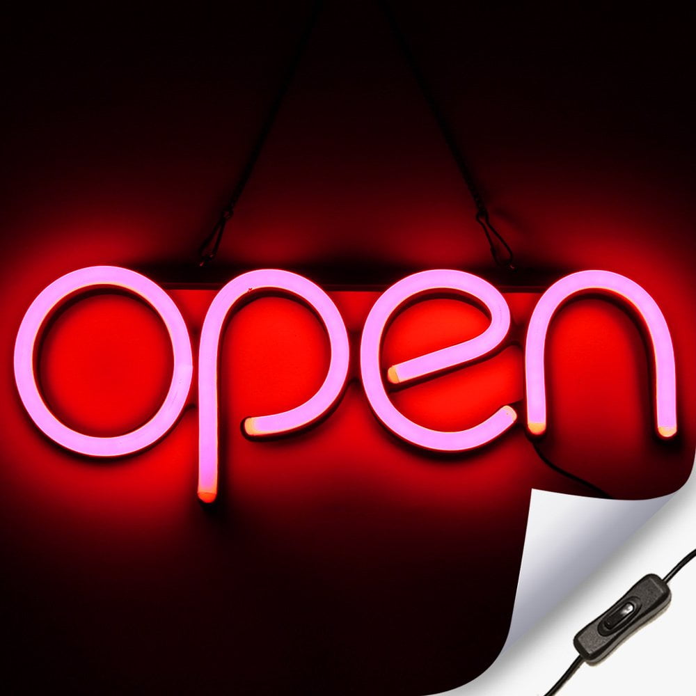 LED Neon Open Sign for Business Bright LED Open Light with ON & Off