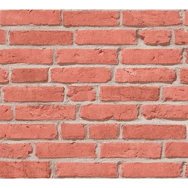 Best OF Wood'n Stone - Rouleau de Papier Peint Moderne en Bois Rouge Brique